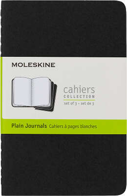 Блокнот Moleskine CAHIER JOURNAL QP313 Pocket 90x140мм обложка картон 64стр. нелинованный черный (3шт)