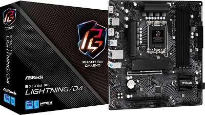 Материнская плата mATX LGA1700 ASRock B760M PG LIGHTNING/D4