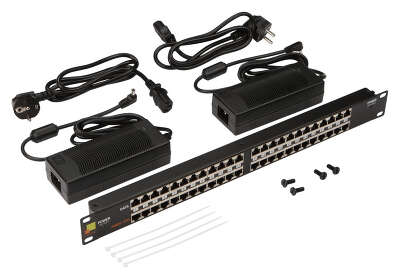 Патч-панель Lanmaster LAN-PP24-POE/A2 19" 1U 24xRJ45 кат.5e