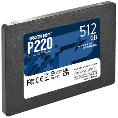 Накопитель SSD Patriot SATA-III 512GB P220S512G25 P220 2.5"