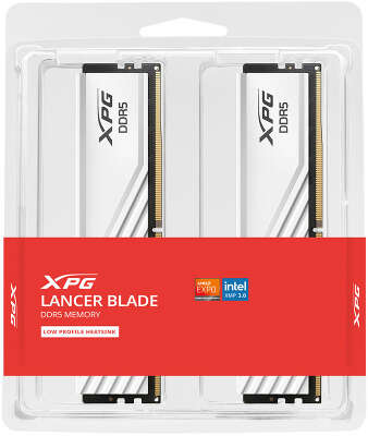 Набор памяти DDR5 DIMM 2x16Gb DDR6000 ADATA XPG Lancer Blade White (AX5U6000C3016G-DTLABWH)