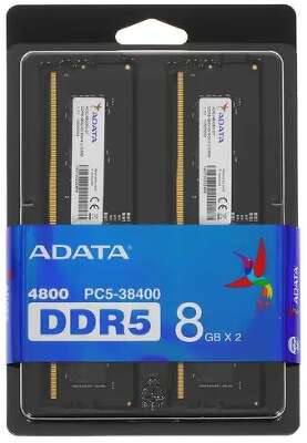 Набор памяти DDR5 DIMM 2x8Gb DDR4800 ADATA (AD5U48008G-DT)