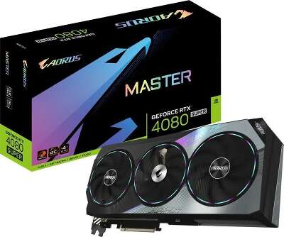 Видеокарта GIGABYTE NVIDIA nVidia GeForce RTX 4080 Super AORUS MASTER 16Gb GDDR6X PCI-E HDMI, 3DP