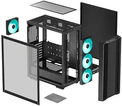 Корпус Deepcool CC560 V2, черный, ATX, без БП (R-CC560-BKGAA4-G-2)