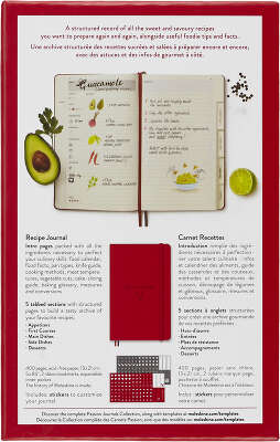 Блокнот Moleskine PASSION RECIPE PASRECP Large 130х210мм 400стр. подар.кор. красный