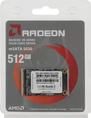 Твердотельный накопитель mSATA 512Gb [R5MS512G5] (SSD) AMD