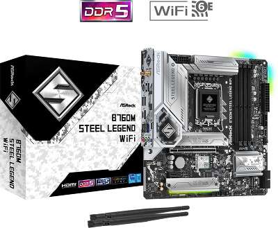 Материнская плата mATX LGA1700 ASRock B760M STEEL LEGEND WIFI