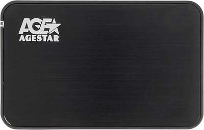 Внешний корпус для HDD/SSD AgeStar 3UB2A8-6G SATA III пластик/алюминий черный 2.5"