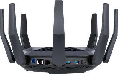 Роутер Wi-Fi ASUS RT-AX89X, 802.11a/b/g/n/ac/ax, 2.4 / 5 ГГц (90IG04J1-BM3010)