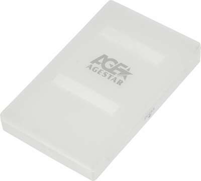 Внешний корпус для HDD/SSD AgeStar SUBCP1 SATA USB2.0 пластик белый 2.5"