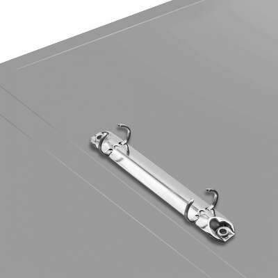 Папка на 2-х кольцах Бюрократ -0818/2RGREY A4 пластик 0.7мм кор.18мм внутр. с вставкой серый