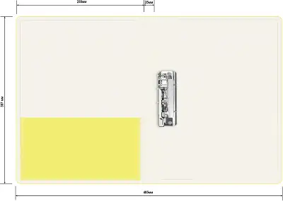 Папка метал.зажим Бюрократ Double Neon DNE07CYEL A4 пластик 0.7мм кор.27мм карм.прод.внут. желтый