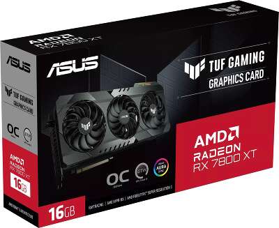 Видеокарта ASUS AMD Radeon RX 7800 XT TUF-RX7800XT-O16G-OG-GAMING 16Gb DDR6 PCI-E HDMI, 3DP