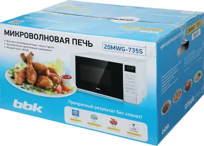 Микроволновая Печь BBK 20MWG-735S/W 20л. 700Вт белый