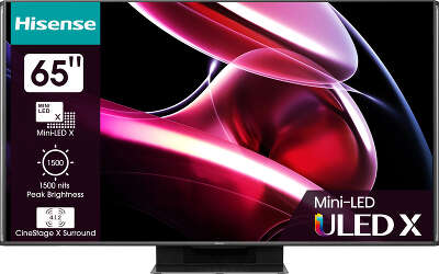 Телевизор 65" Hisense 65UXKQ, 4K UHD, DVB-T /T2 /C, HDMIx4, USBx2, WiFi, Smart TV, темно-серый