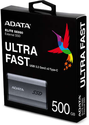 Внешний 500Gb [AELI-SE880-500GCGY] SSD ADATA SE880