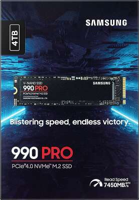 Твердотельный накопитель M.2 NVMe 4Tb Samsung 990 Pro [MZ-V9P4T0BW] (SSD)