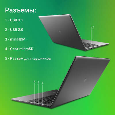 Ноутбук Digma EVE P5850 15.6" FHD IPS N5030 1.1 ГГц/8/256 SSD/W11Pro