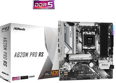 Материнская плата mATX LGAAM5 ASRock A620M PRO RS