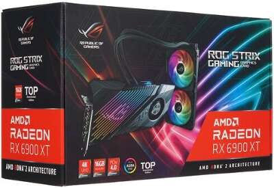 Видеокарта ASUS AMD Radeon RX 6900 XT Rog Strix LC TOP Edition 16Gb DDR6 PCI-E HDMI, 2DP