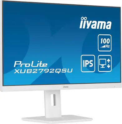 Монитор 27" Iiyama ProLite XUB2792QSU-W6 IPS WQHD HDMI, DP, USB-Hub белый