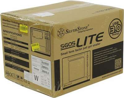 Корпус SilverStone SG05W-LITE, белый, Mini-ITX, Без БП (SST-SG05W-LITE)