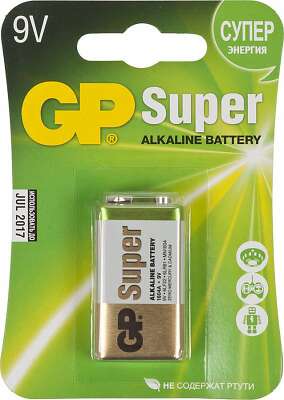 Батарея GP Super Alkaline 1604A 6LR61 9V (1шт)