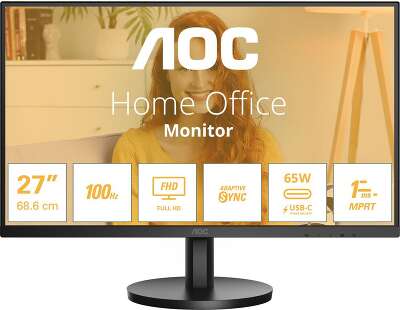 Монитор 27" AOC Home Office 27B3CA2 IPS FHD HDMI, DP, USB Type-C