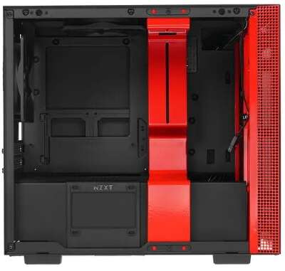 Корпус NZXT H210i, черный/красный, mini-ITX, Без БП (CA-H210I-BR)