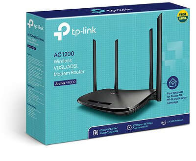 Роутер беспроводной TP-Link Archer VR300 AC1200 10/100BASE-TX/ADSL черный