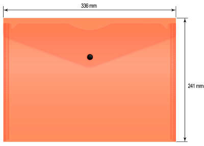 Конверт на кнопке Бюрократ Double Neon DNEPK803A4OR A4 гориз. пластик 0.15мм оранжевый