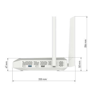 Роутер беспроводной Keenetic Peak (KN-2710) AC2600 10/100/1000BASE-TX/SFP/4g ready серый