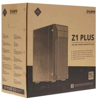Корпус Zalman Z1 Plus, черный, ATX, Без БП (Z1 PLUS)