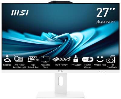 Моноблок MSI Pro AP272P 14M-614XRU 27" FHD i7-14700 2.1 ГГц/16/1Tb SSD/WF/BT/Cam/Kb+Mouse/без ОС,белый