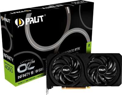 Видеокарта Palit NVIDIA nVidia GeForce RTX 4060 INFINITY 2 OC 8Gb DDR6 PCI-E HDMI, 3DP