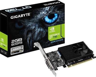 Видеокарта Gigabyte PCI-E GV-N730D5-2GL NVIDIA GeForce GT 730 2Gb 64bit GDDR5 902/5000 DVIx1 HDMIx1 HDCP Ret low profile