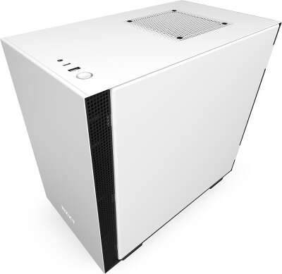 Корпус NZXT H210 Black/white, белый, mini-ITX, Без БП (CA-H210B-W1)