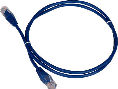 Патч-корд Lanmaster TWT-45-45-1.0-BL UTP RJ-45 вил.-вилка RJ-45 кат.5E 1м синий ПВХ (уп.:1шт)