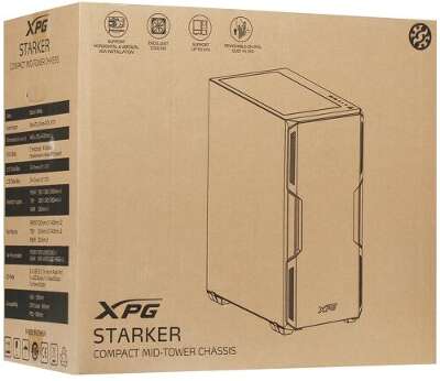 Корпус Adata XPG STARKER, черный, ATX, Без БП (STARKER-BKCWW)