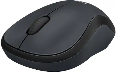 Мышь Logitech Silent M220 темно-серый/черный оптическая 1000dpi silent беспров. USB 2but (910-004895)