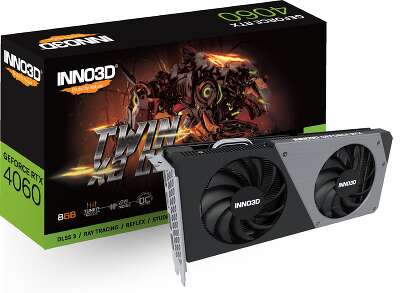 Видеокарта Inno3D NVIDIA nVidia GeForce RTX 4060 TWIN X2 OC 8Gb DDR6 PCI-E 2HDMI, 2DP