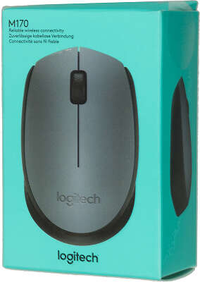 Мышь Logitech M170 серый/черный оптическая 1000dpi беспров. USB 2but (910-004646)