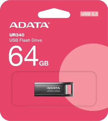 Флеш Диск A-Data 64Gb UR340 AROY-UR340-64GBK USB3.2 черный