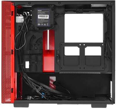 Корпус NZXT H210i, черный/красный, mini-ITX, Без БП (CA-H210I-BR)