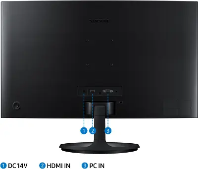 Монитор 23.8" Samsung S24C360EAI VA D-Sub, HDMI