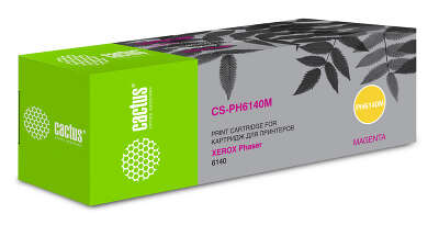 Картридж лазерный Cactus CS-PH6140M 106R01482 пурпурный (2000стр.) для Xerox Phaser 6140