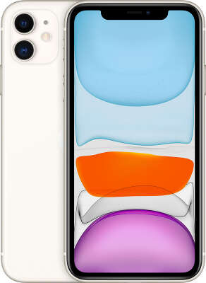 Смартфон Apple A2221 iPhone 11 128Gb 4Gb белый моноблок 3G 4G 1Sim 6.1" 828x1792 iOS 15 12Mpix 802.11 a/b/g/n/ac/ax NFC GPS GSM900/1800 GSM1900 TouchSc Protect