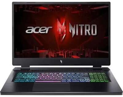 Ноутбук Acer Nitro 17 AN17-41-R83D 17.3" WQHD IPS R7 7735H/16/1Tb SSD/RTX 4070 8G/Без OC черный