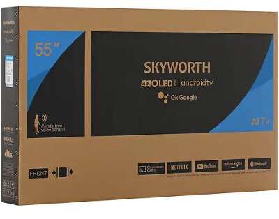 Телевизор 55" Skyworth 55SXE9000 UHD HDMIx3, USBx2 серый