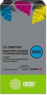 Картридж струйный Cactus CS-T6M07AE №903XL пурпурный (14.2мл) для HP OJP 6950/6960/6970